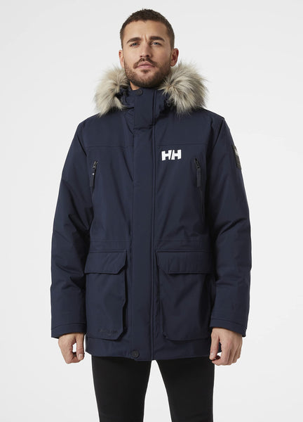 Helly Hansen Men's Reine Parka – Waterproof Insulated Parka with Adjustable Hood and Reflective Details