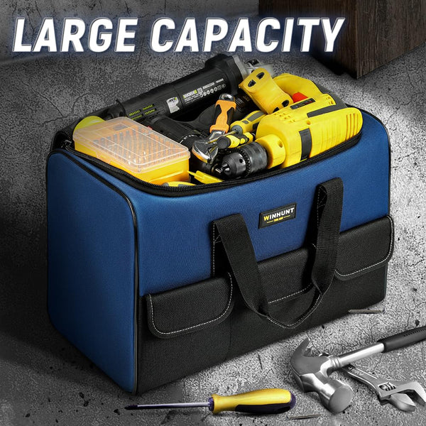 WINHUNT Tool Bag, Compact and Durable 1680 Denier Nylon, Ideal for DIY Enthusiasts and Craftsmen, Tool Organizers, Garden Tool Bag (43cm)