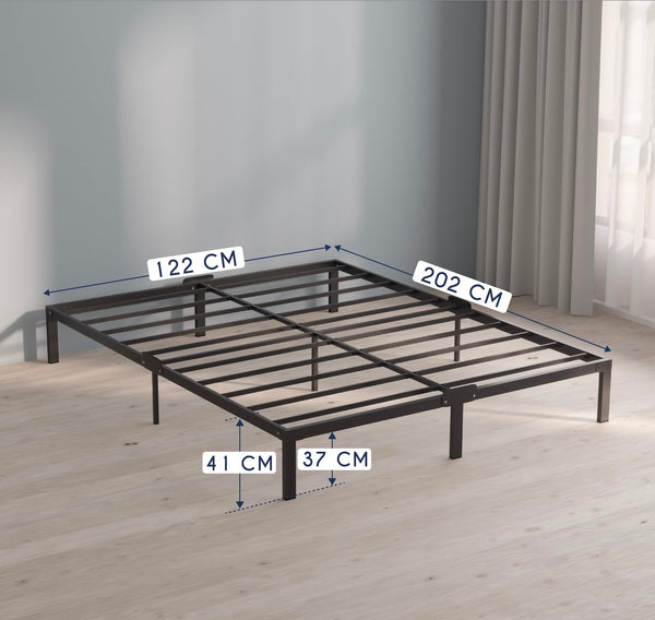 Dreamzie Small Double Bed Frame Metal 120x200 with Storage Sturdy and 20min Easy Assembly Bed Frames - Large Storage with 41cm Height