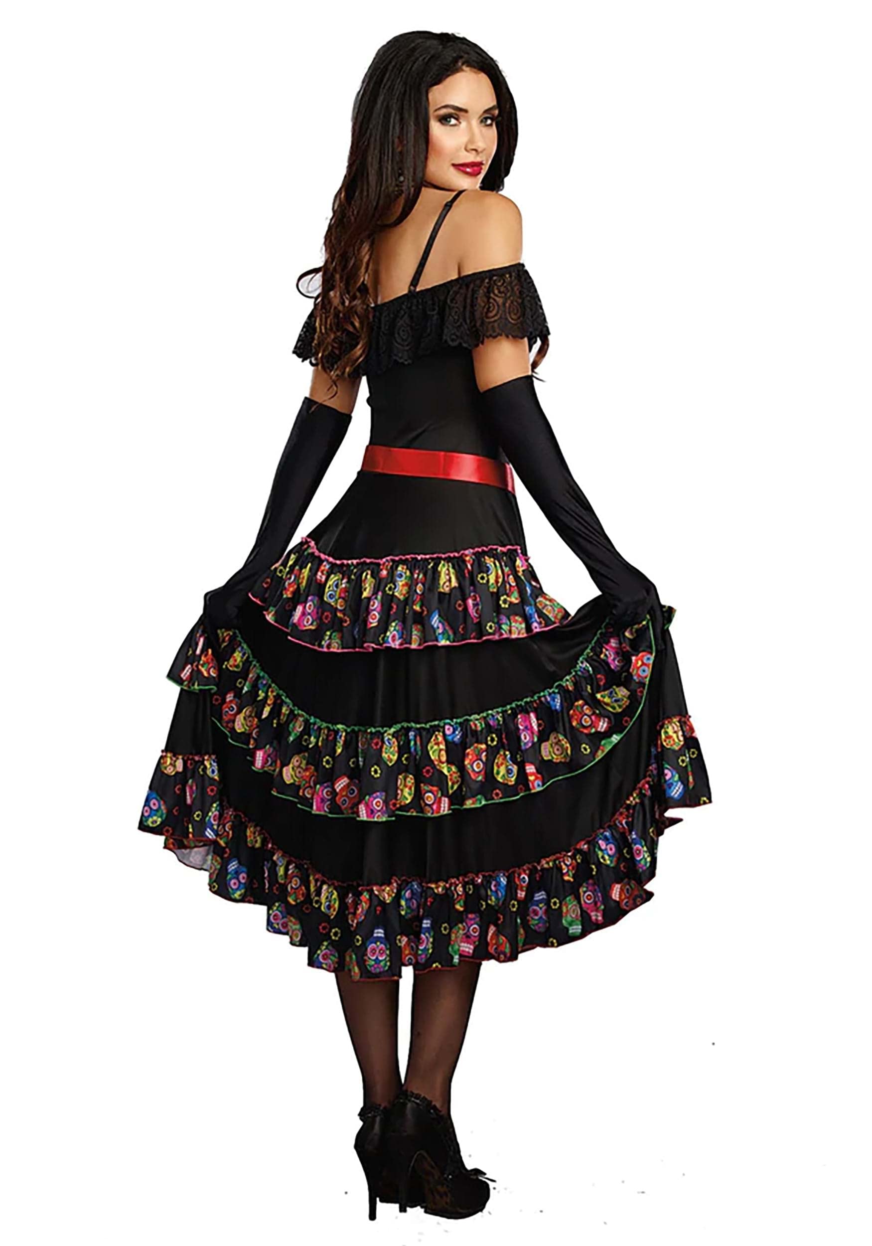 Dreamgirl 10680 Lady of the Dead or Calavera Catrina, womens, Multi, XL