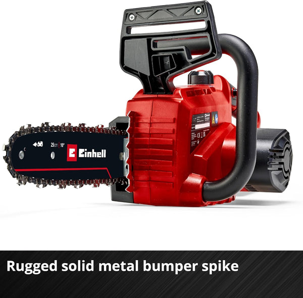 Einhell Power X-Change 18V Cordless Chainsaw - 10 Inch (25cm) Electric Chainsaw Cordless With OREGON Bar and Chain - GE-LC 18/25 Li Solo Battery Chainsaw (Battery Not Included)