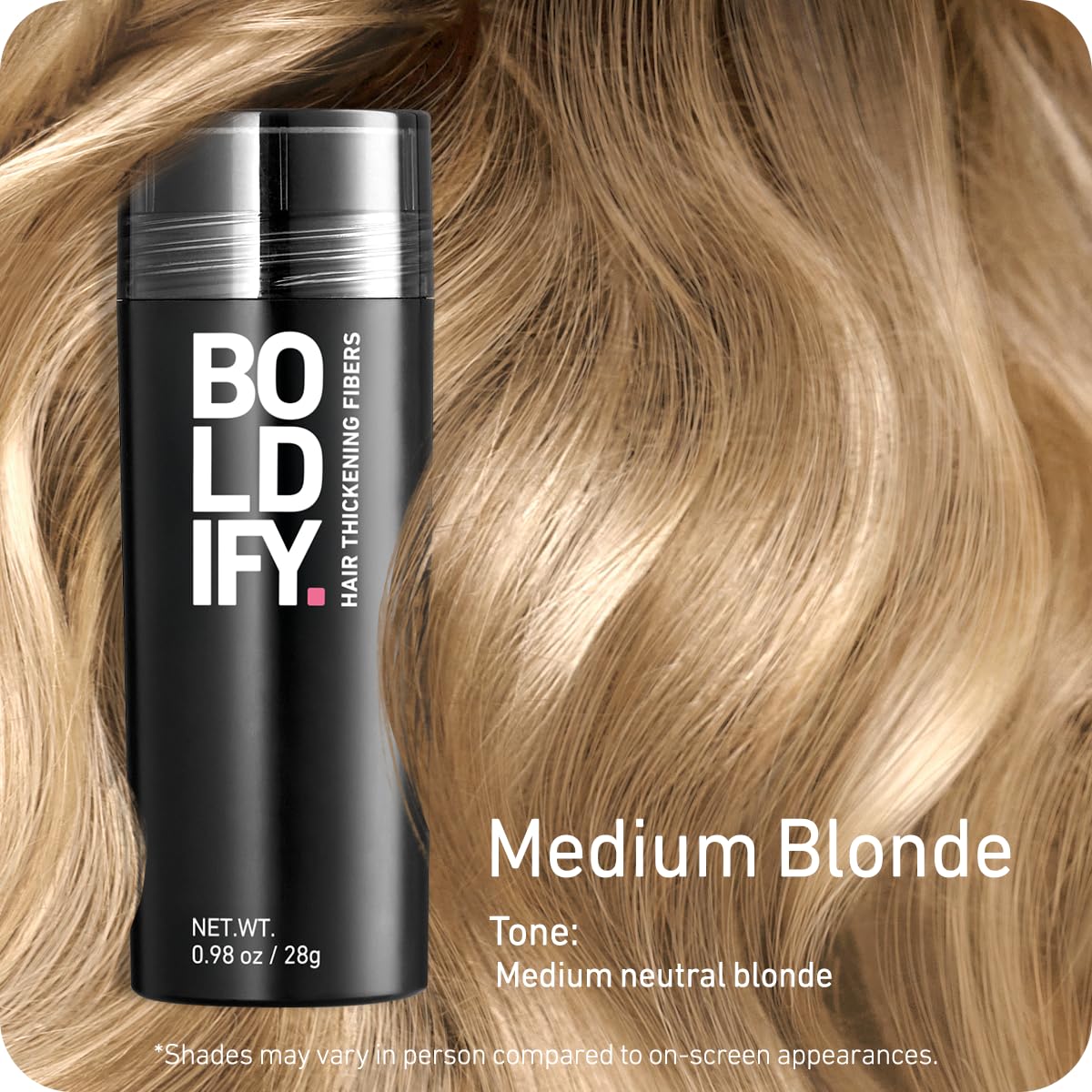 BOLDIFY Hair Fibres (56g) - Fill In Thinning and Fine Hair for an Instantly Fuller, Thicker Look - 14 Shades for Women and Men - Medium Brown