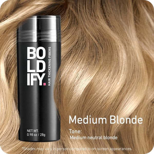 BOLDIFY Hair Fibres (56g) - Fill In Thinning and Fine Hair for an Instantly Fuller, Thicker Look - 14 Shades for Women and Men - Medium Brown