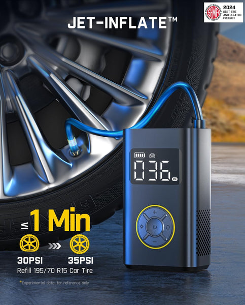 Fanttik X9 Pro Portable Tire Inflator for Compact Car, 27s Fast Inflate Electric Bike Pump with Digital Tire Pressure Gauge, 150PSI Air Compressor for Electric Bikes, Compact Car, Ball