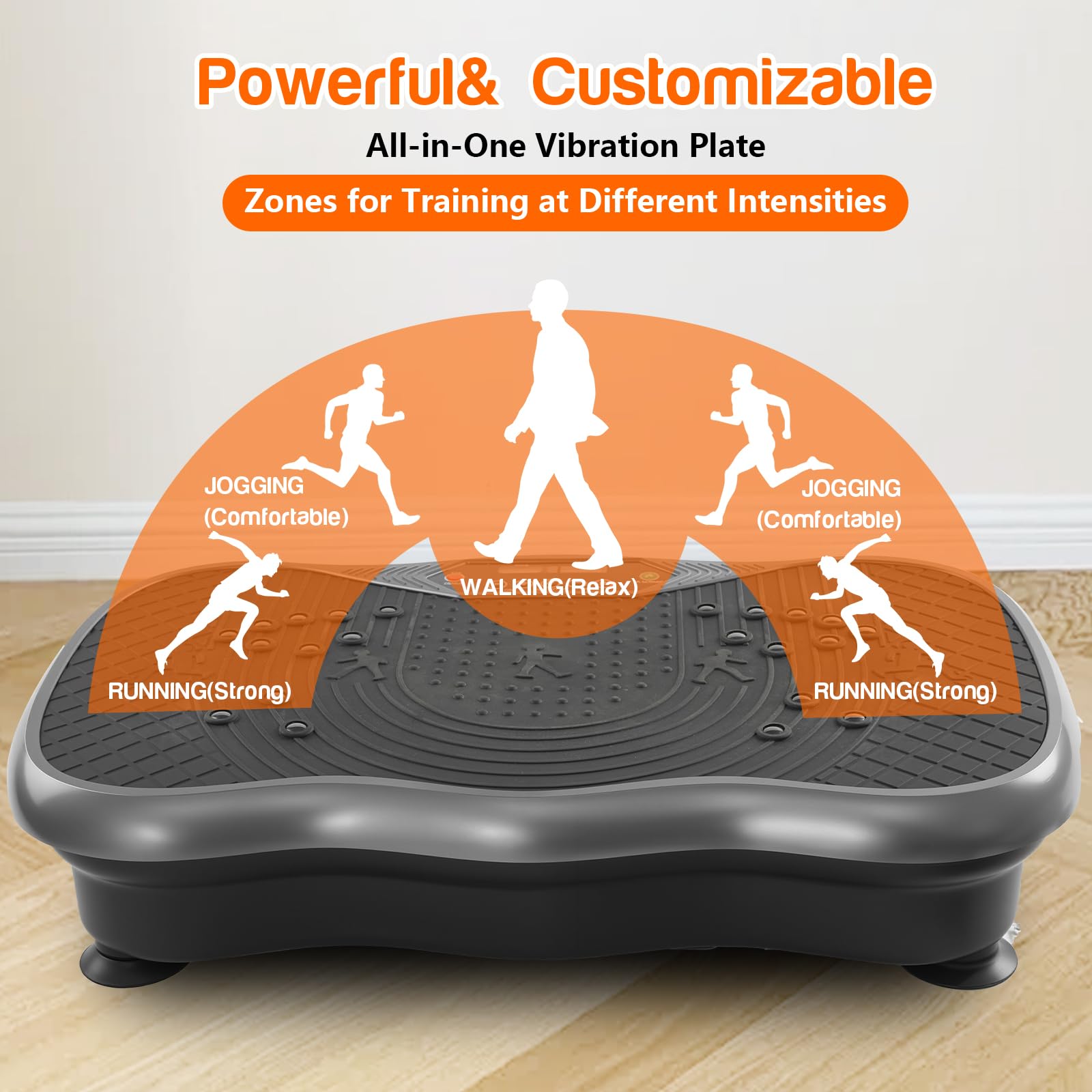 Vibration Plate Exercise Machine，Vibration Plate Fitness Platform Exercise Machine 10 Modes Full Body Workout Vibrating Fitness Platform Weight Loss Women Men Shaping Wellness Home Gym Equipment