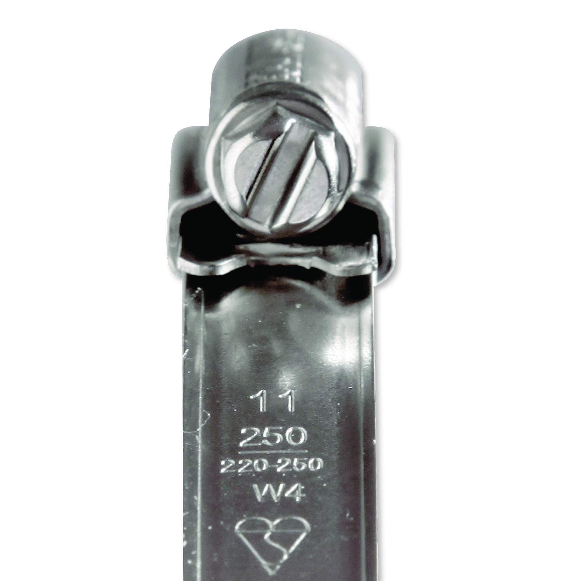 Eclipse Professional Tools ECW1-2A W1 Box of 10 35-50mm (1 ⅜" - 1 ¾") Mild Steel Worm Gear Hose Clamps