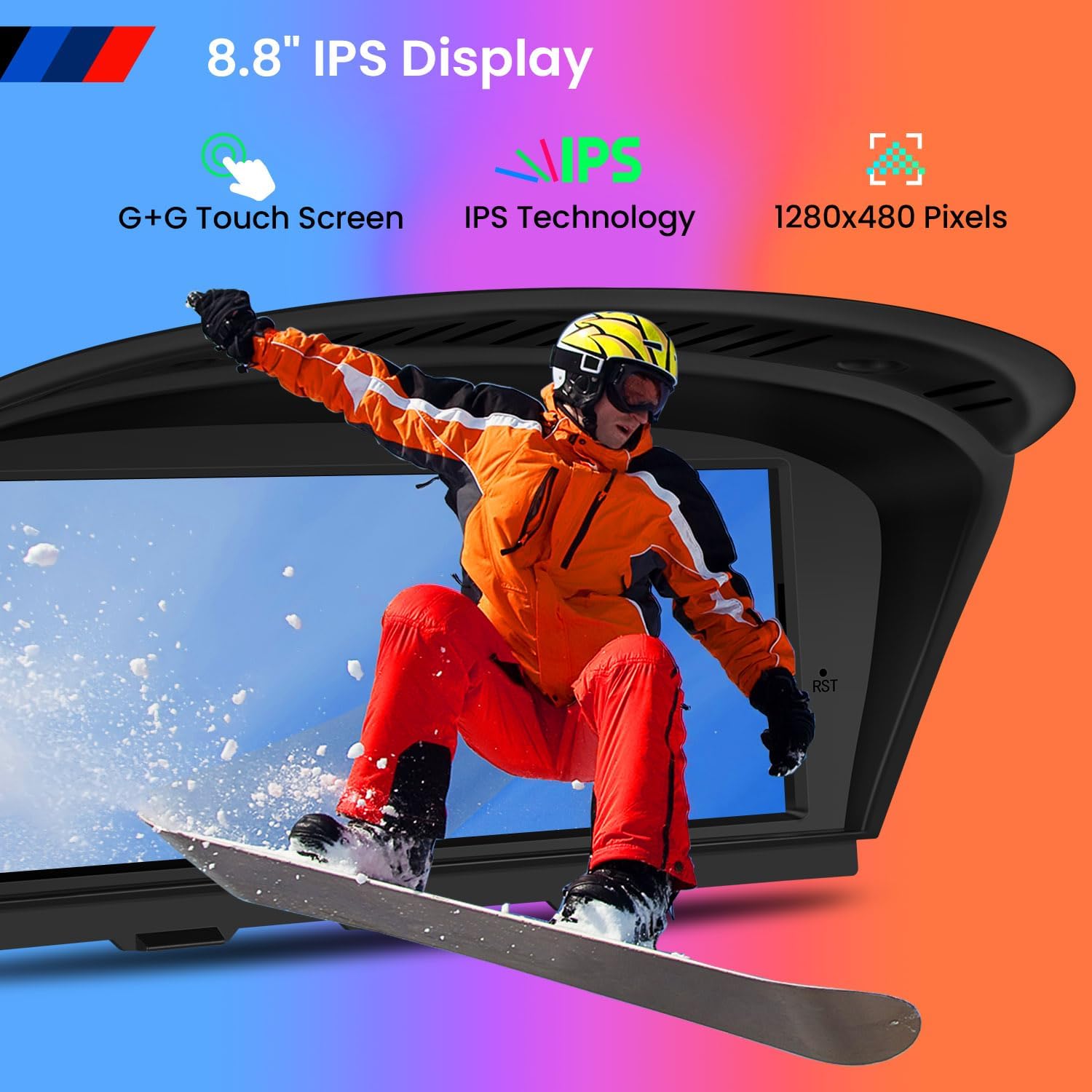 XTRONS 8.8" Car Stereo Android Octa-Core 4+64GB for BMW 3 Series E90 E91 5 Series E60 E61 (2005-2008) w CCC system Touch IPS Screen GPS navigation, w 4G LTE CarAutoPlay Android Auto Support AHD Camera