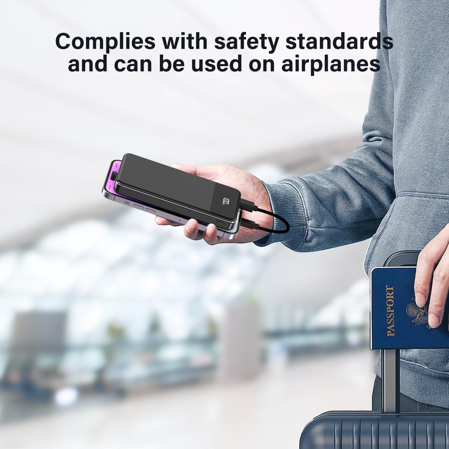 Power Bank Fast Charging 26800mAh, Portable Charger PD22.5W, PD3.0 QC4.0 USB-C/USB-A Output, Phone Battery Pack for iPhone 16 15 14 13 Plus Pro Max Mini, Glaxy