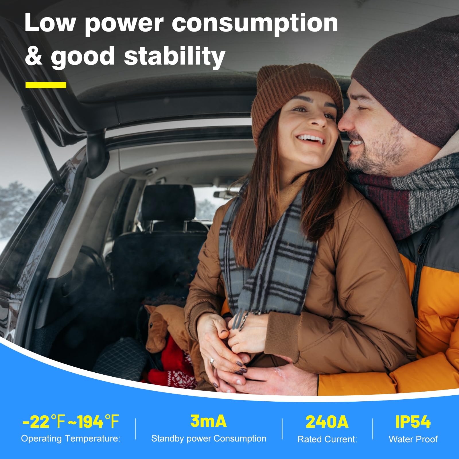 IMAYCC Kill Switch for Car, Remote Battery Disconnect Switch 12V 240A, Battery Iisolator 12V, Car Battery Kill Switch Anti Theft, Automatic Cut/Shut Off Switch for Auto,RV, ATV,Truck, Boat.