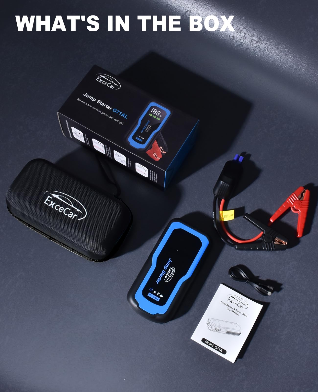 lifBetter 3500A Portable Jump Starter Power Pack, 12V Car Battery Booster Jump Starter Power Pack(Up to 10.0L Petrol and 6.5L Diesel Engines) with LCD Screen, 3 modes LED Flashlight (3500A)