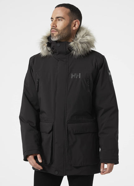 Helly Hansen Men's Reine Parka – Waterproof Insulated Parka with Adjustable Hood and Reflective Details