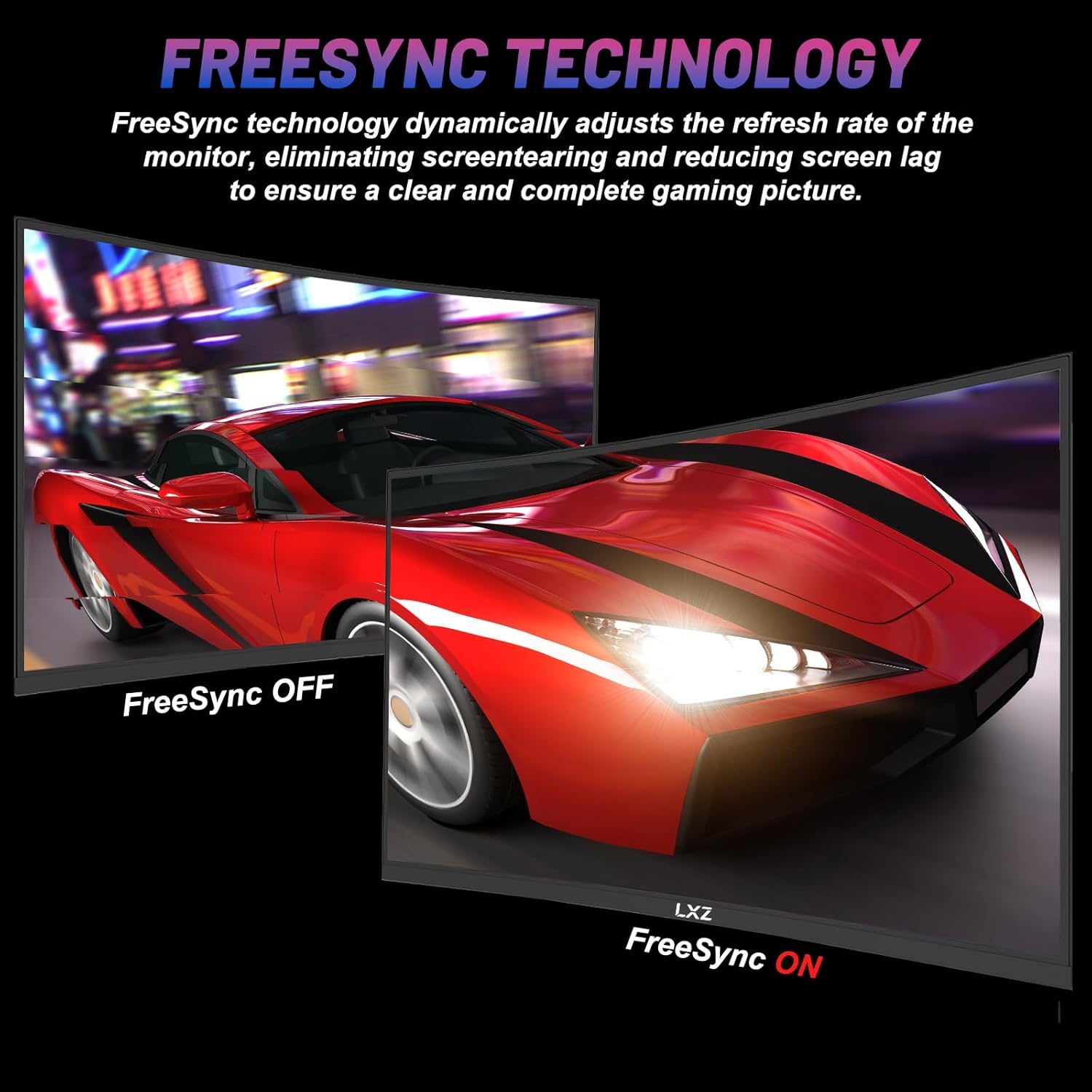 34 Inch Curved Monitor 1500R, 3440 * 1440 165Hz Gaming Monitor with FreeSync, Wide Viewing Angle, Display Port HDMI - Black