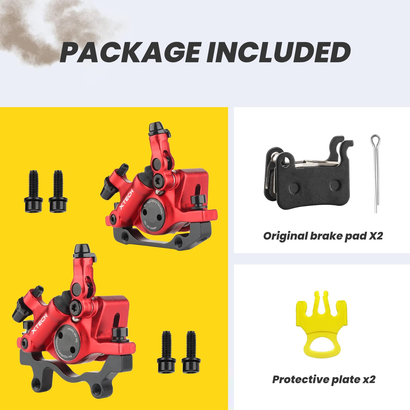 MTB Hydraulic Disc Brakes, HB-100 Hydraulic Disc Brake Caliper set Front and Rear,for Mountain Bikes, E-bike, Folding Bike