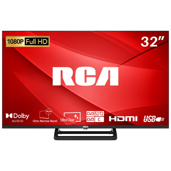 RCA RB24H2CU 24" inchFreeview HD TV DVB-T2/C/S2 Dolby Digital Audio, LED Backlighting Display, HDMI VGA PC SCART USB Travel Small TV for Motorhome and Campervan,Caravans,12 Volt