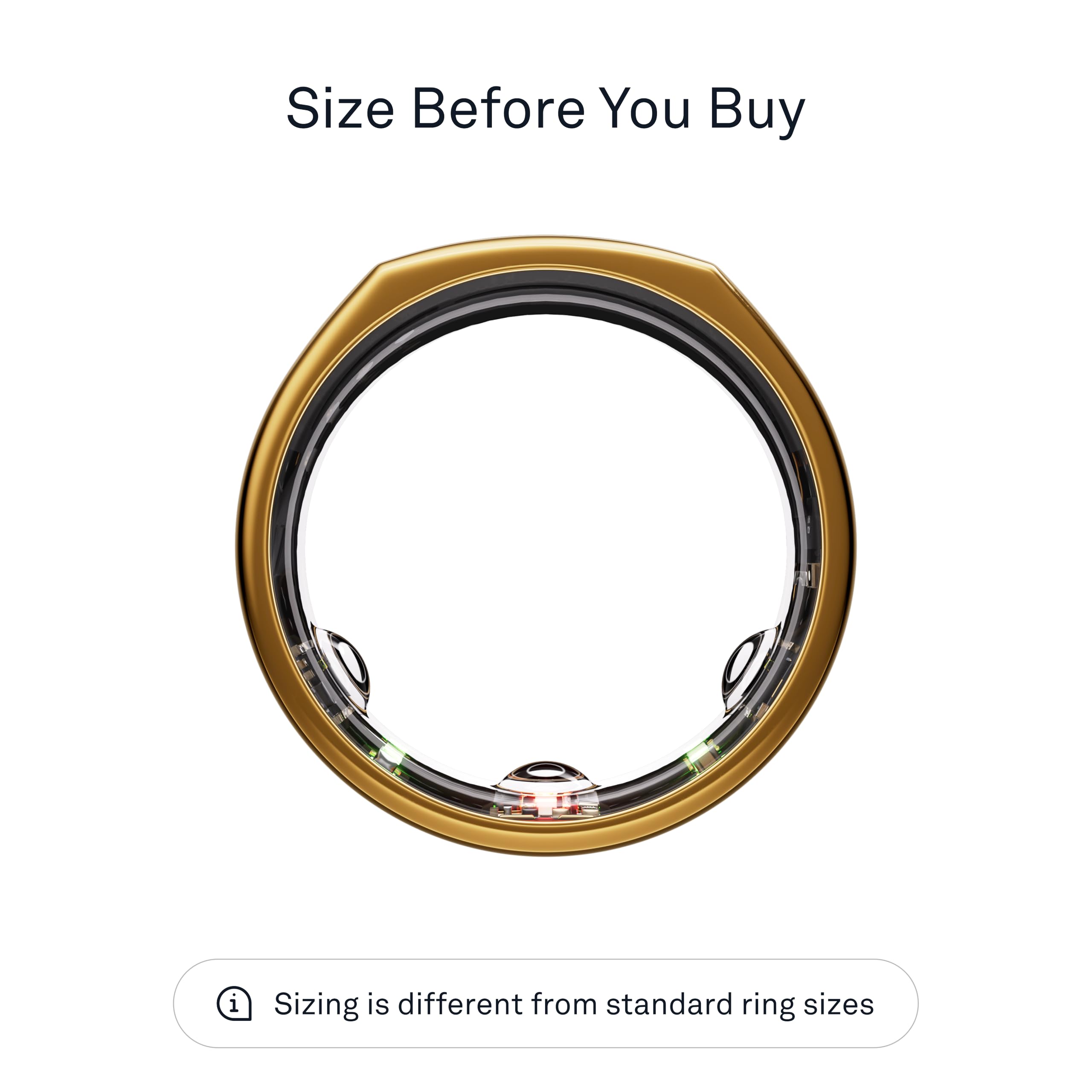 Oura Gen3 Horizon Smart Ring - Size 12, Brushed Titanium | Sleep, Heart Rate and Fitness Tracking Wearable - Up to 7 Day Battery Life - iOS/Android Compatible - Size First with Oura Sizing Kit