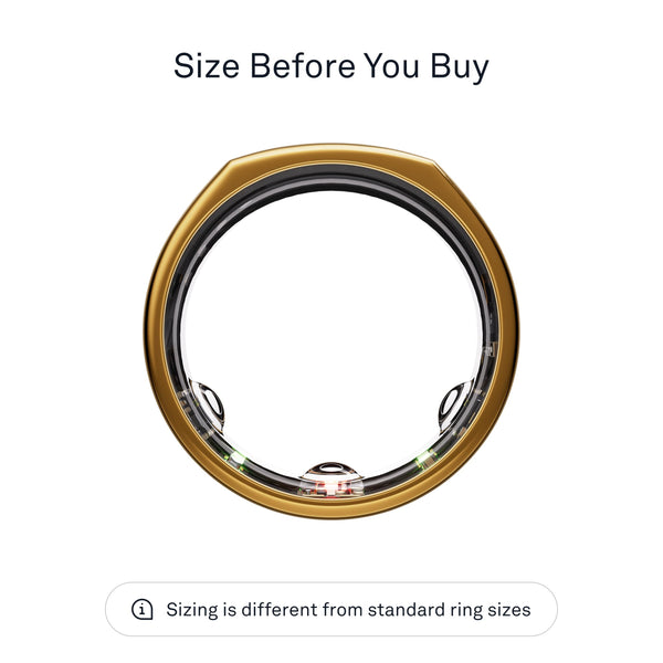 Oura Gen3 Horizon Smart Ring - Size 12, Brushed Titanium | Sleep, Heart Rate and Fitness Tracking Wearable - Up to 7 Day Battery Life - iOS/Android Compatible - Size First with Oura Sizing Kit