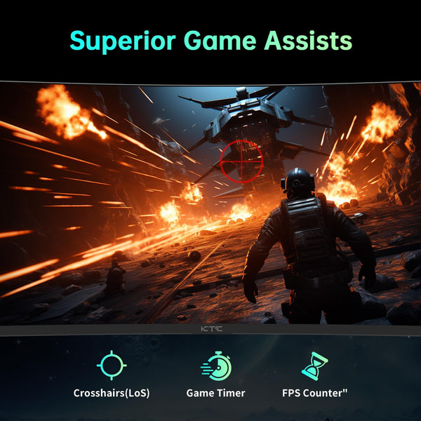 KTC Flat 32 Inch Monitor, QHD 1440P 2K@100Hz IPS Large Computer Monitor, Ultra Thin Bezels, Anti-Blue Light, HDR10, 103% sRGB, 86% DCI-P3, 350 Nits, 3ms MPRT, Adaptive Sync for Working and Gaming