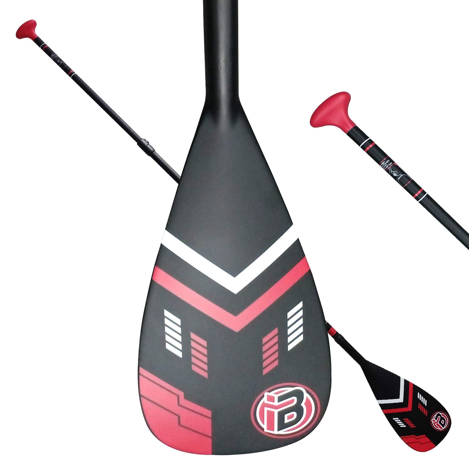 iBOARD Carbon Fiber Paddle SUP/Kayak 3-Piece Adjustable Stand Up Paddle Carbon Shaft+Carbon Paddle Blade