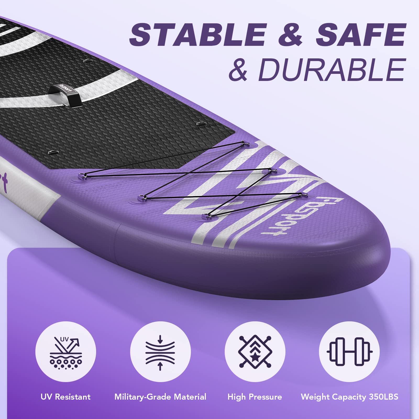 FBSPORT Inflatable Stand Up Paddle Boards,SUP Board,6" Thick Stand Up Paddle Boarding,Paddling Board for Youth & Adult,Surfboard,SUP with Adjustable Paddle/Backpack/Pump/Removable Fin