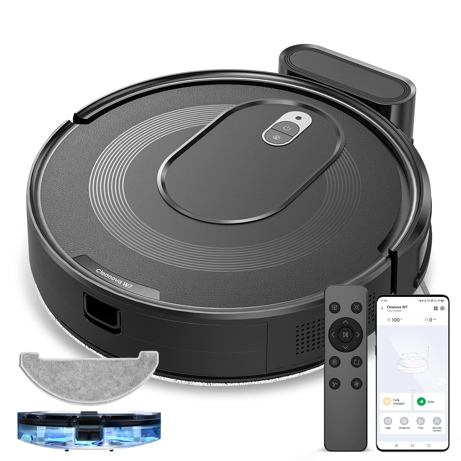 Vexilar Self-Emptying Robot Vacuum Cleaner with Mop, Laser Navigation, Up to 60 Days of Hands-Free Cleaning, 180 Mins Runtime, Strong 6000Pa Suction Robot Vacuum to Clean Floors, Carpets, and Pet Hair