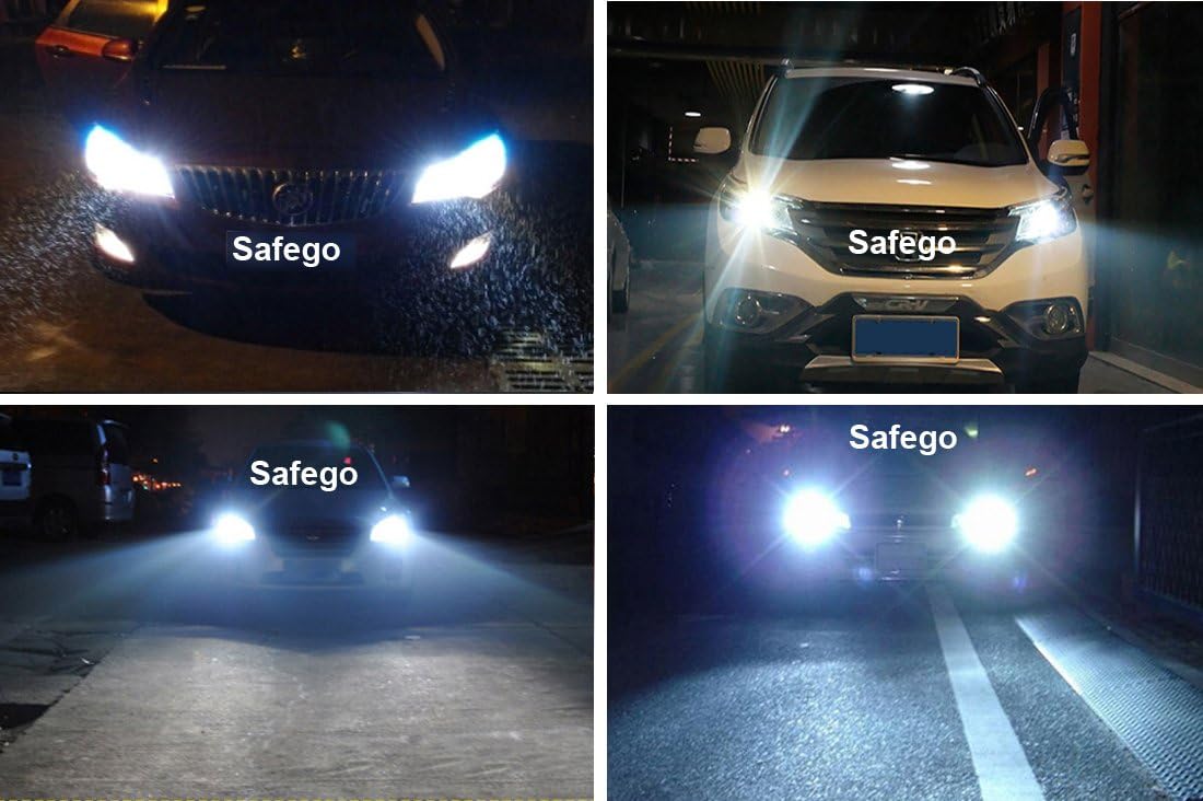 Safego D1S Xenon Bulb 35W 8000K HID Headlight Super Bright Discharge Lamp Replace HID Kit 12V Car Bulbs Ice Blue LED Exterior Headlamp Bulbs, Pack of 2
