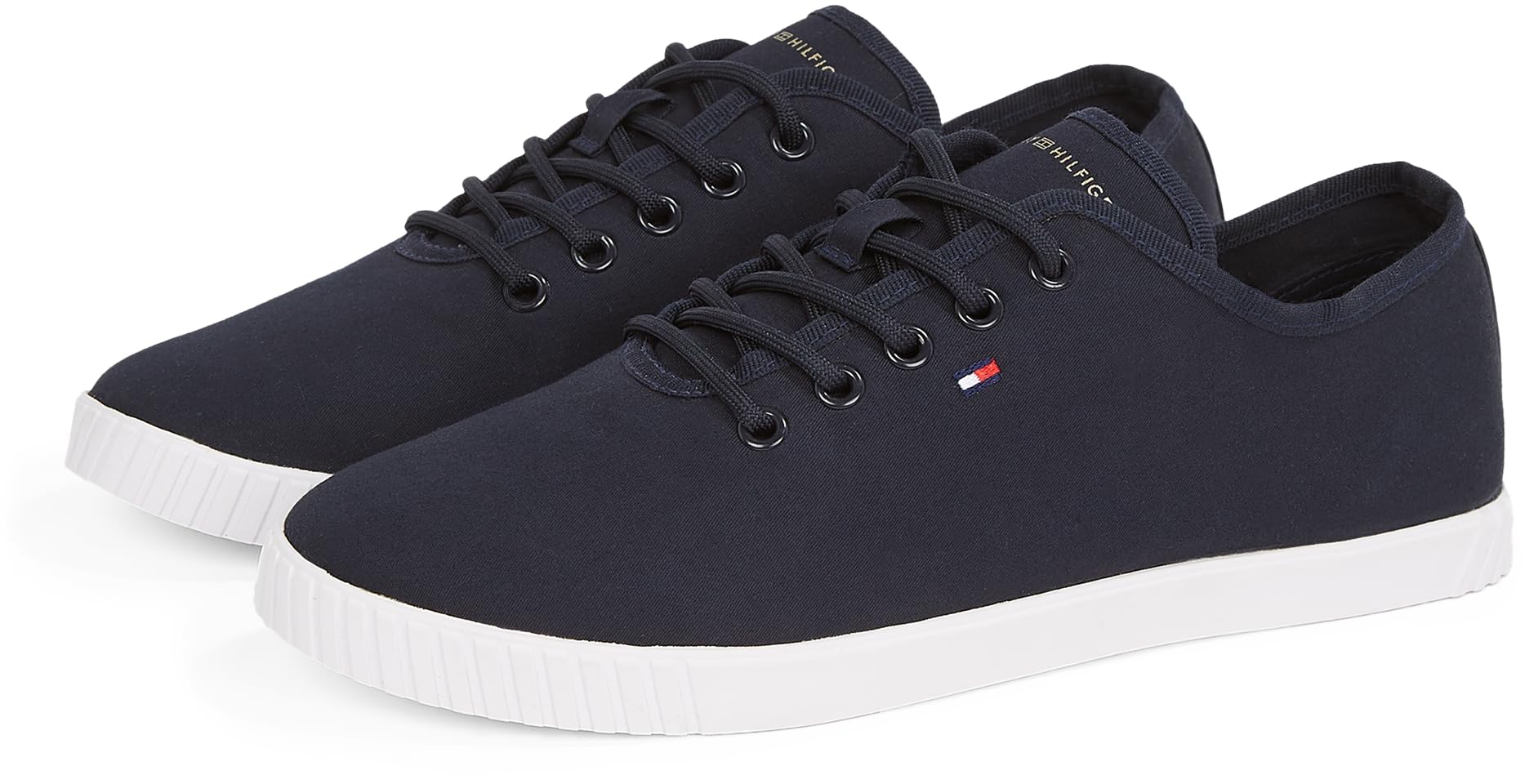 Tommy Hilfiger Women's Canvas Lace Up Sneaker Fw0fw08641 Low Top