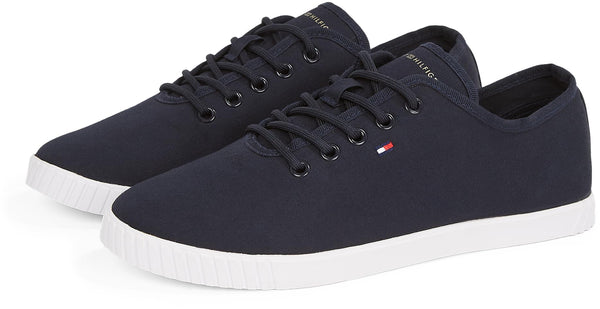Tommy Hilfiger Women's Canvas Lace Up Sneaker Fw0fw08641 Low Top