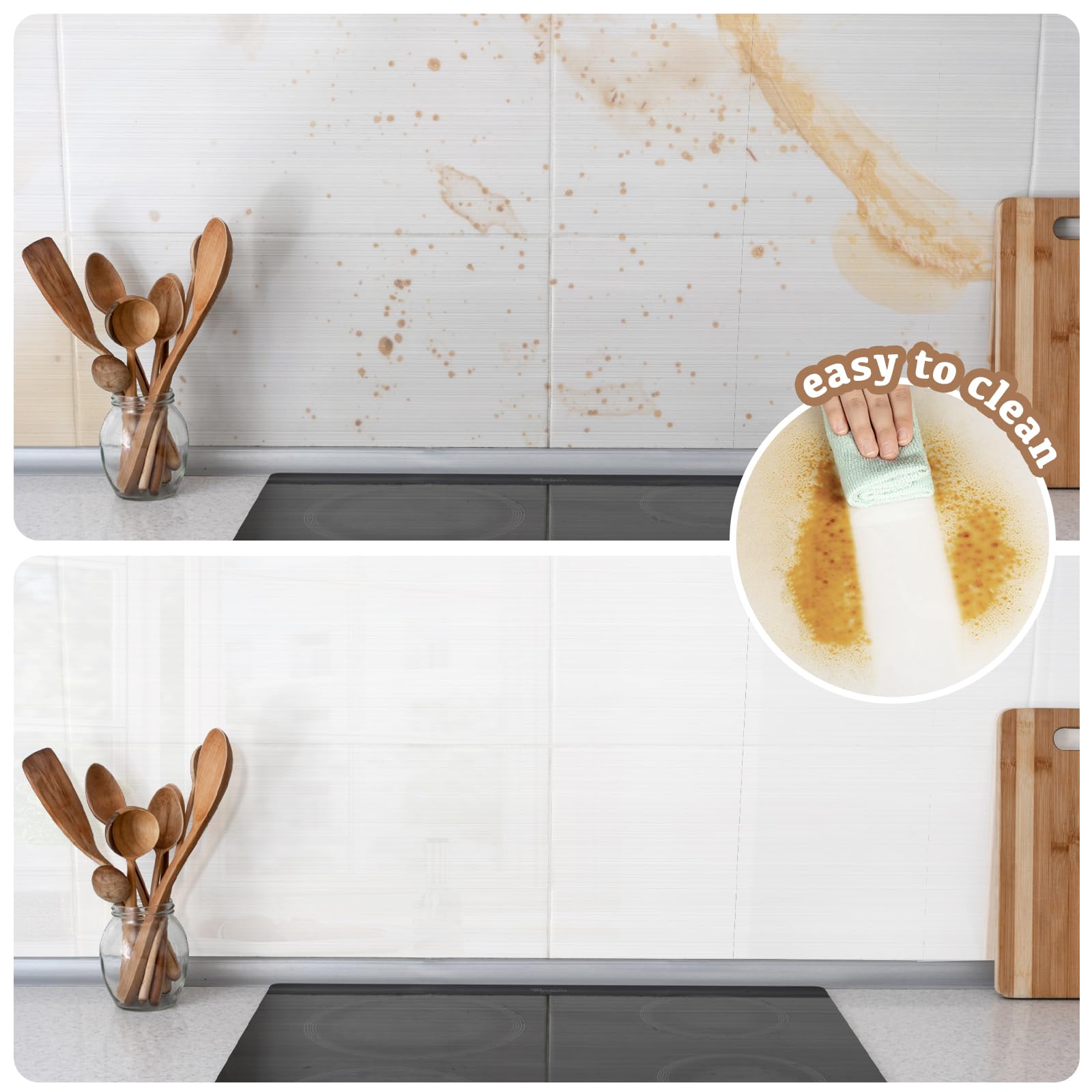 Hode Clear Sticky Back Plastic Roll, Book Cover Film for School Kitchen Wall Furniture, Transparent Self Adhesive Vinyl Film, Waterproof Protector