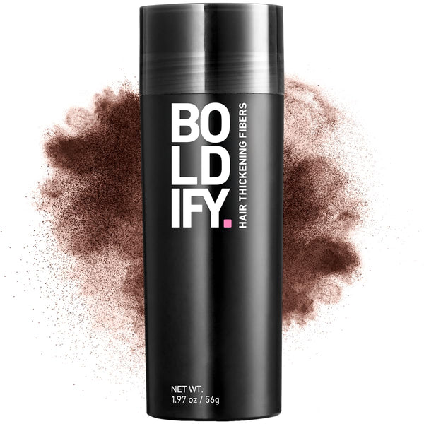 BOLDIFY Hair Fibres (56g) - Fill In Thinning and Fine Hair for an Instantly Fuller, Thicker Look - 14 Shades for Women and Men - Medium Brown
