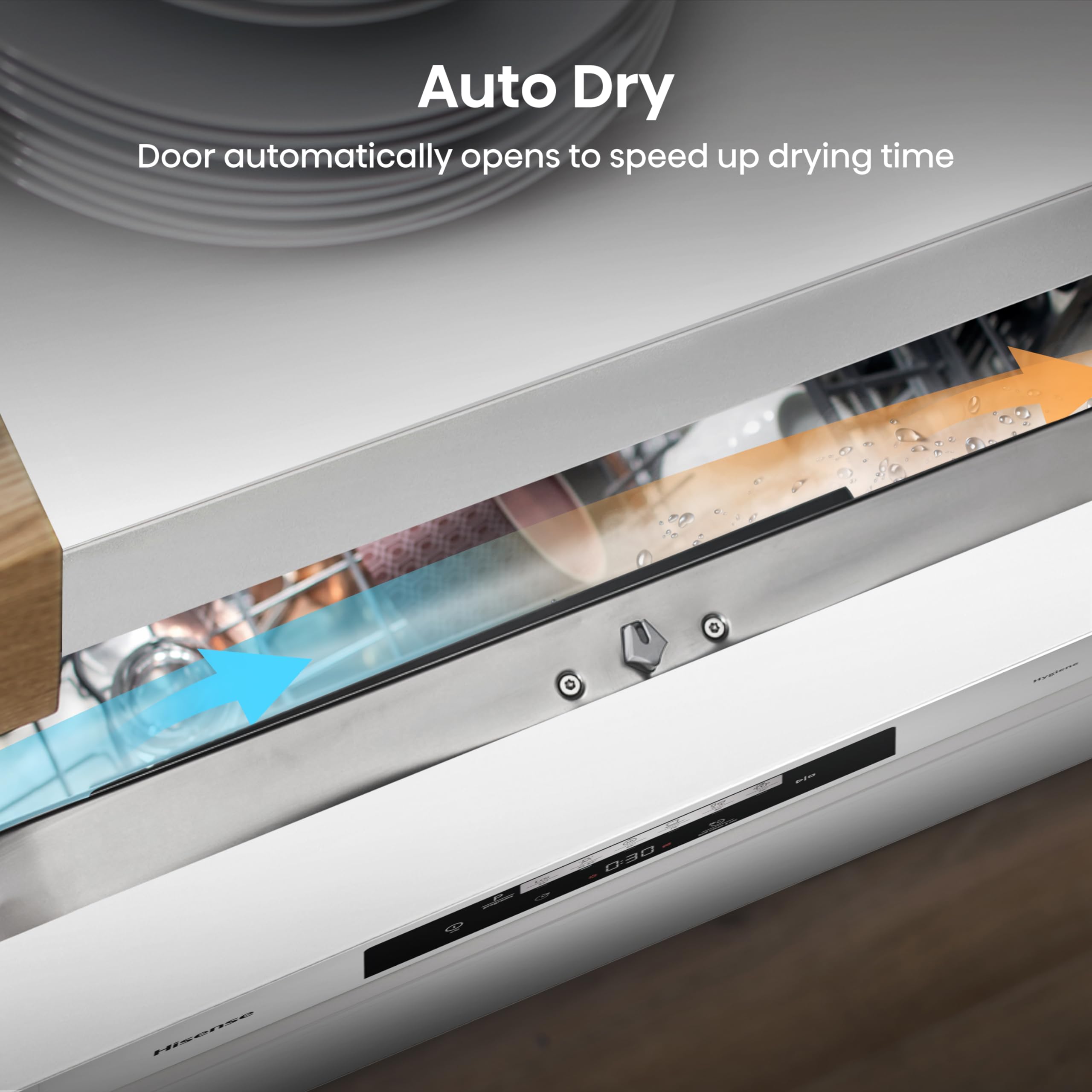 Hisense HS622E90WUK Freestanding Standard Dishwasher 85cm High - E Rated, White, 24 x 23 x 33 inches (L x W x H) [Energy Class E]