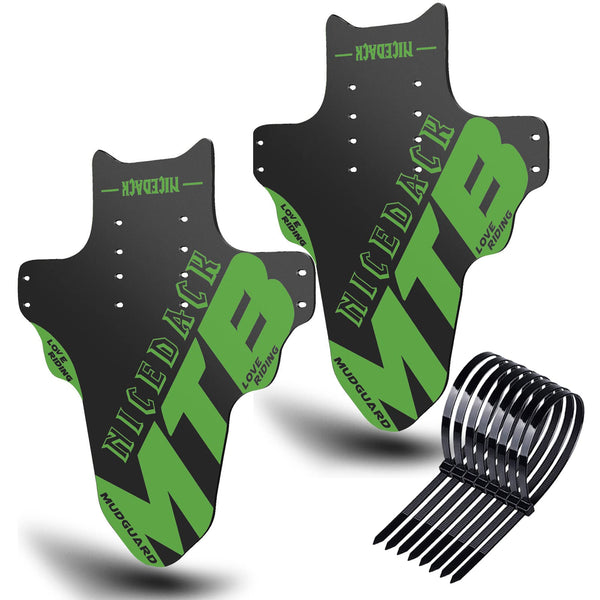 NICEDACK Mudguards Mountain Bike, 2 Pieces Mudguard Fit 20-29 Inch MTB Mudguard Front and Rear Compatible Bicycle Splash Guard