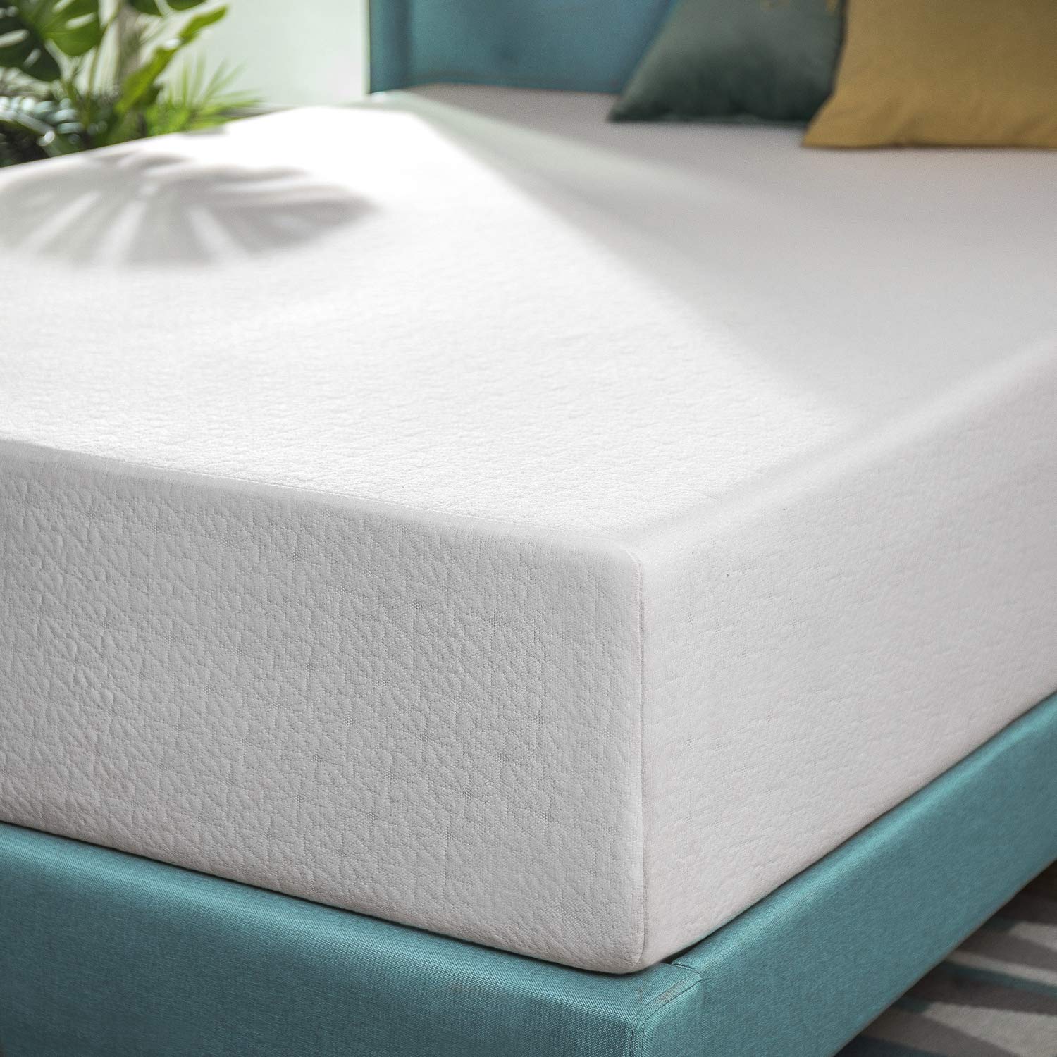 ZINUS Single Mattress - Memory Foam - 90x190cm/3x6ft - Height 13cm/5in - Medium Firmness - Orthopaedic Support with Comfort foam - Green tea Designed in UK standards