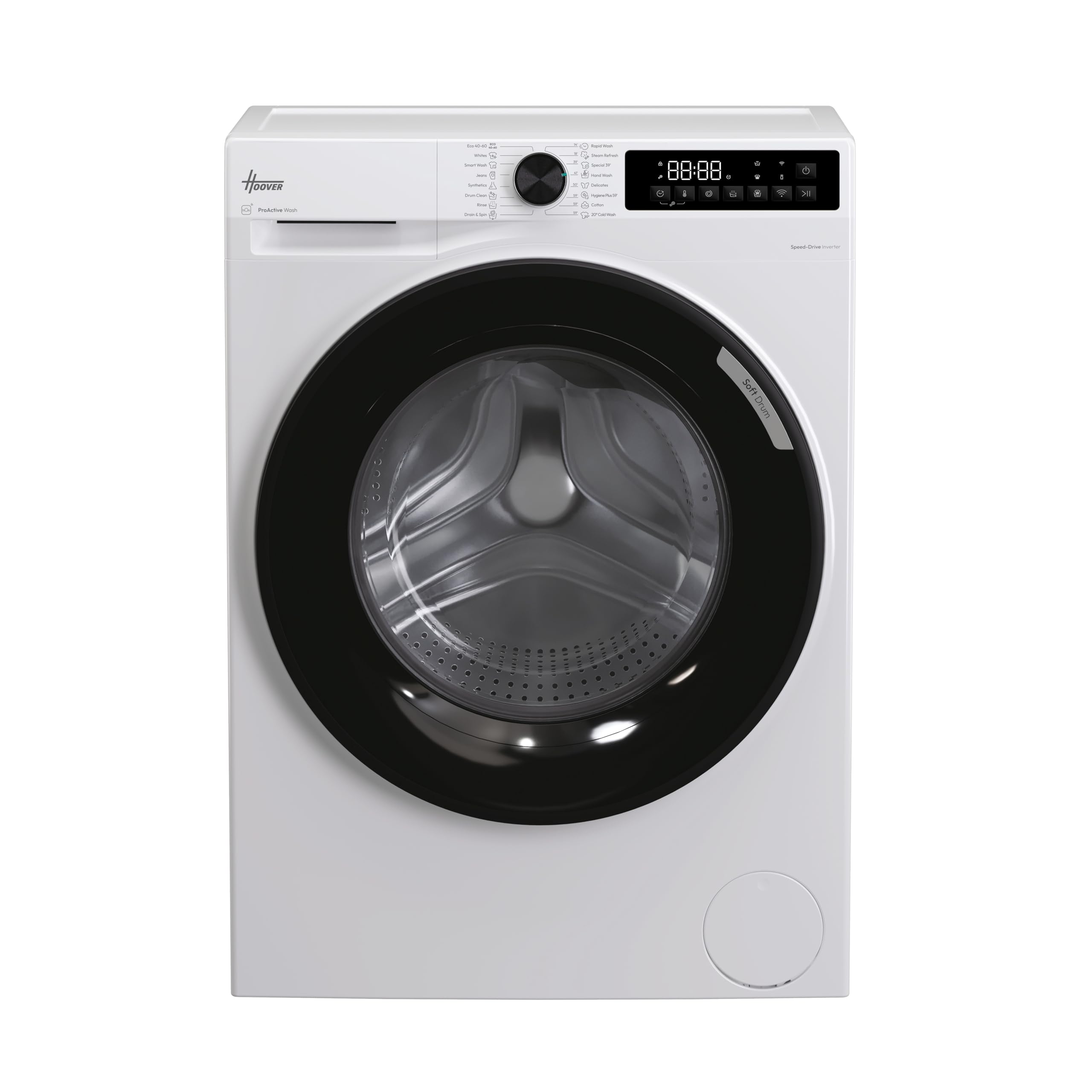 Hoover H-WASH 350 9kg Freestanding Washing Machine, 1400 RPM, A Rated, ECO-Power Inverter Motor, hOn App, 60 Programmes, Eco Doser, Power Care System, Graphite, 60x54x85 cm - H3WPS496TAMBR680