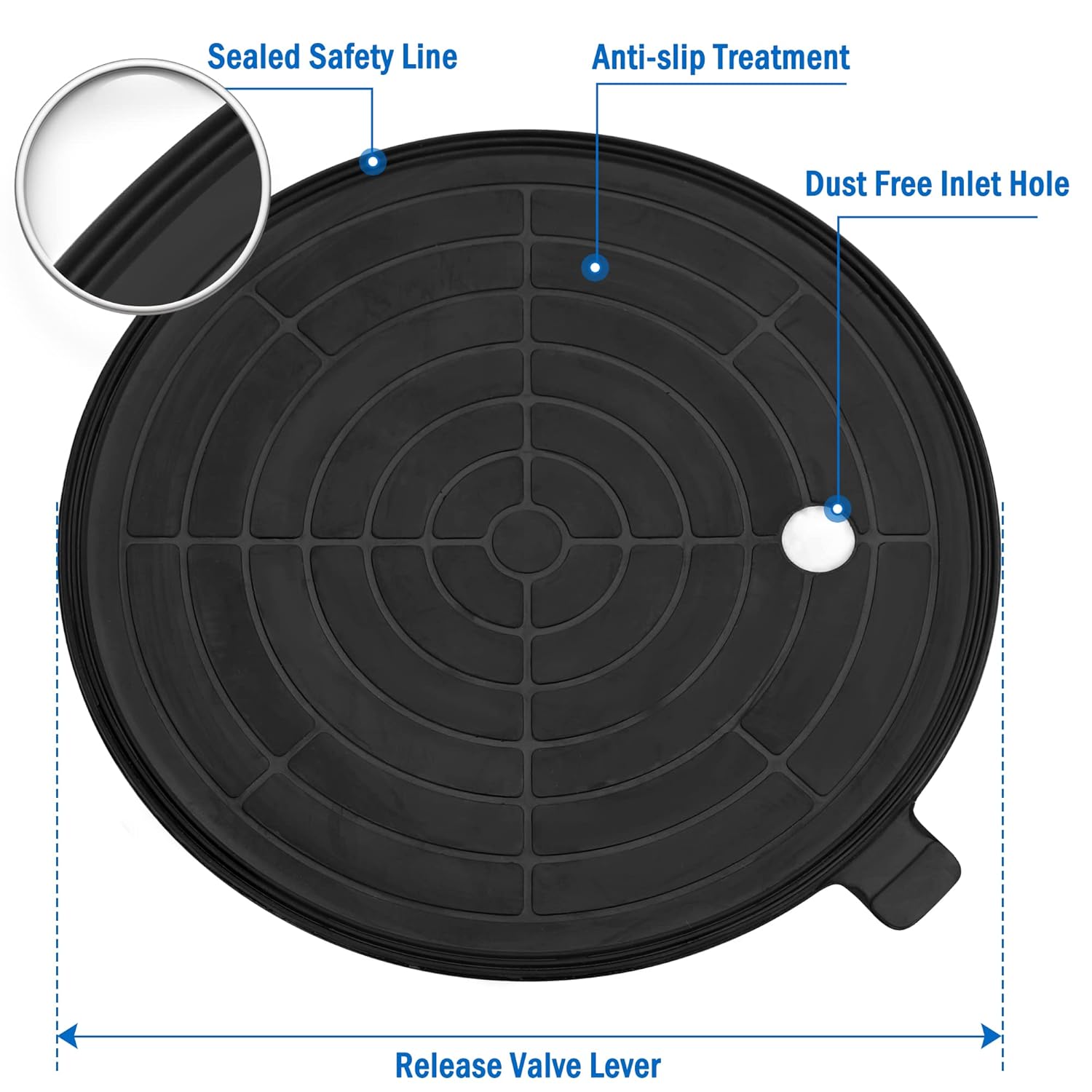 Glass Suction Cups 2 Pack with Metal Handle, 8'' Glass Suckers Lifters Heavy Duty Glass Vacuum Suction Cup, Glass Suction Lifter for Moving Glass/Window/Tile/Marbles, 220KG/480lbs Load Capacity, Blue