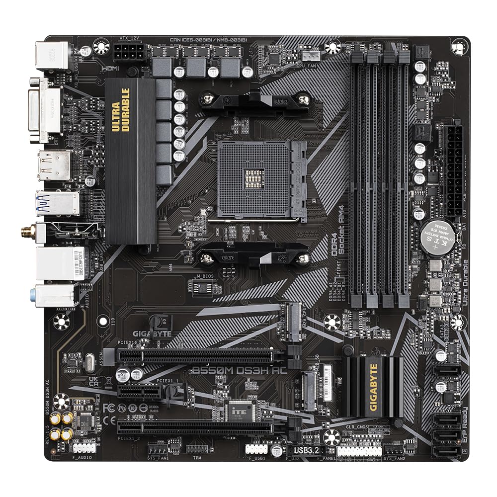 Gigabyte B550 AORUS ELITE V2 Motherboard - Supports AMD Ryzen 5000 Series AM4 CPUs, 12+2 Phases Digital Twin Power Design, up to 4733MHz DDR4 (OC), 2xPCIe 3.0 M.2, 2.5GbE LAN, USB 3.2 Gen1