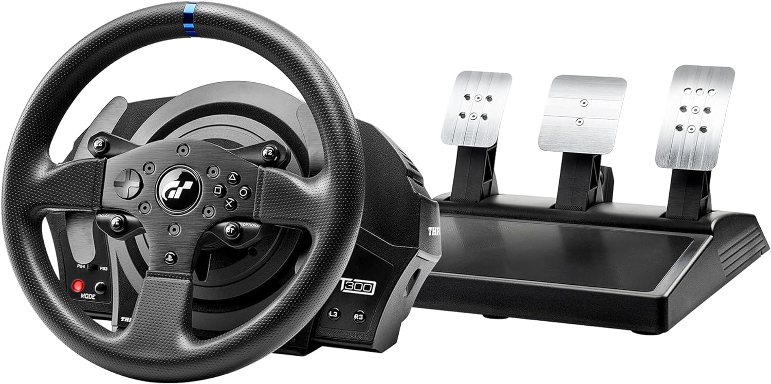 Thrustmaster T300 RS GT - High-Performance Racing Wheel and Pedal Set with Force Feedback for PC, PS4, and PS5