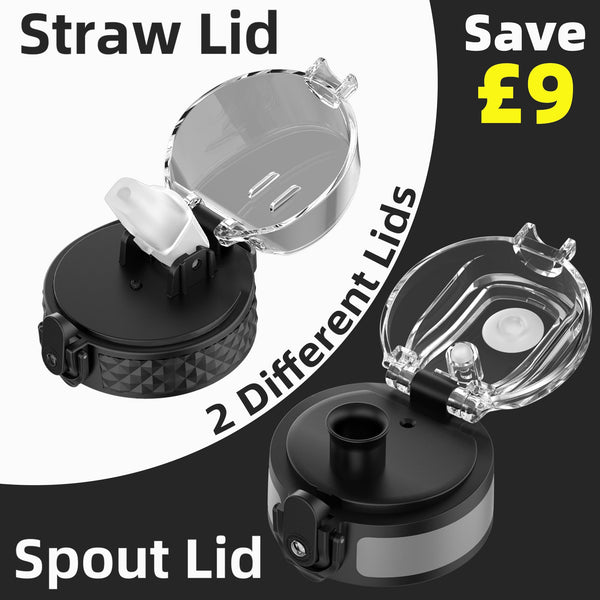 OLDLEY 1L/32oz Sports Water Bottle, 1000ml Motivational Drinks Bottle with Time Markings Leak Proof Drink & Lock Cover & No Straw, BPA Free for Adults Women Men Gym School Cycling Running Hiking