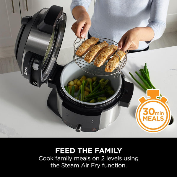 Ninja Foodi MAX 14-in-1 SmartLid Multi Cooker, 7.5L Electric Pressure Cooker & Air Fryer, Combi-Steam, Slow Cook, Bake, Grill, Copper/Black Amazon Exclusive OL650UKCP