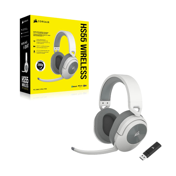 CORSAIR HS55 SURROUND Lightweight Multiplatform Wired Gaming Headset – Dolby 7.1 Surround Sound – iCUE Compatible – PC, Mac, PS5, PS4, Xbox, Nintendo Switch, Mobile – Carbon