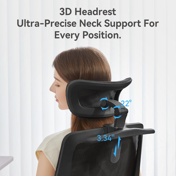 SIHOO M59AS Ergonomic Office Chair, Desk Chair with 3D Coordinated Flip-up Armrests, Computer Chair with Dual Back Design and Adaptive Dynamic Lumbar