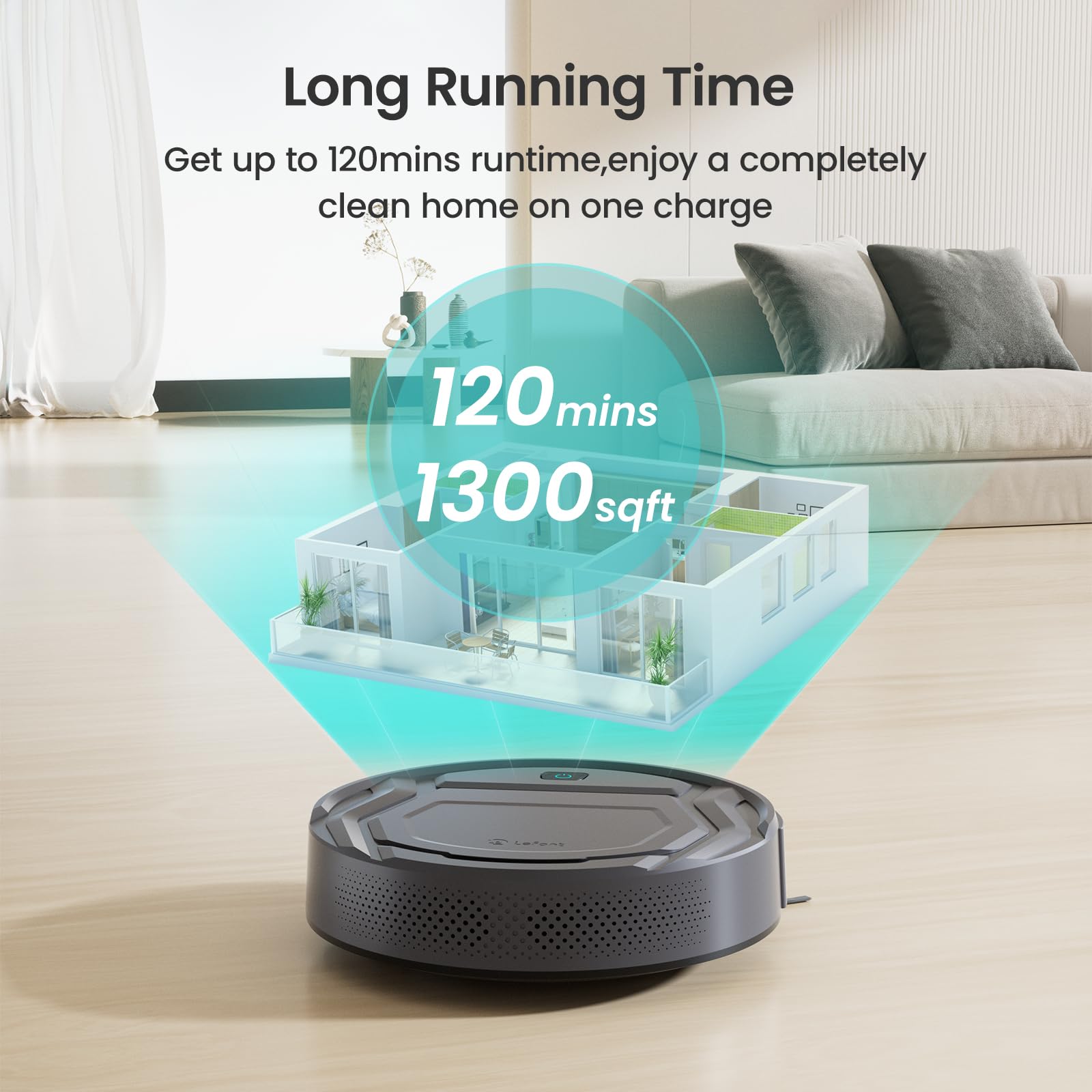 Lefant M210P Robot Vacuum Cleaner, Featured Carpet Cleaner Small Robot 7.8cm Thin 28cm DIA, Robotic Vacuum Alexa Voice Control Self-Charging Ideal for Pet Hair Hard Floor and Carpet