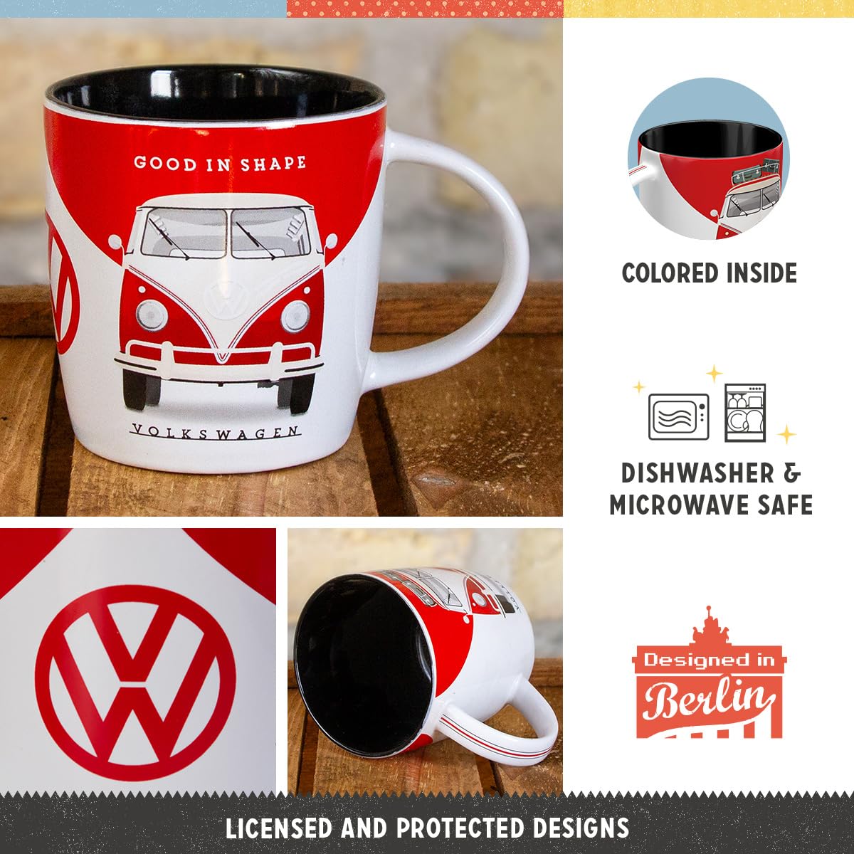 Nostalgic-Art Retro Coffee Mug 11oz VW - Good in Shape - Volkswagen Bus Gift Idea Ceramic Mug Vintage Design