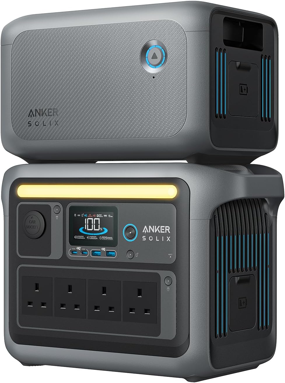 Anker SOLIX C1000 Portable Power Station and BP1000 Expansion Battery, 1800W Solar Generator, Full Charge in 58 Min, 2112Wh LiFePO4 Battery for Outdoor Camping and Home Backup (Optional Solar Panel)