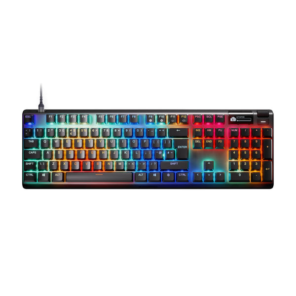 SteelSeries Apex Pro Gen 3 Gaming Keyboard - OmniPoint 3.0 HyperMagnetic Switches - Adjustable Actuation - Rapid Trigger - Game-Ready Presets - Rapid Tap/SOCD - OLED - RGB - USB-C - English QWERTY