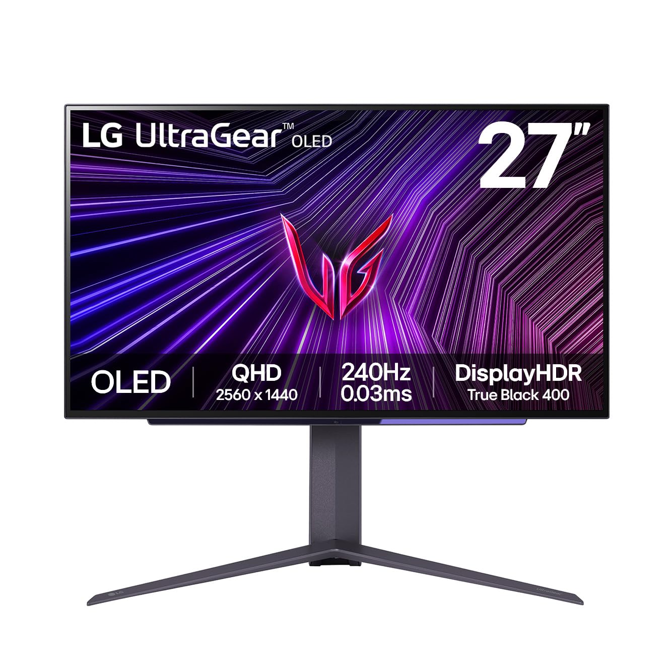 LG UltraGear OLED Gaming Monitor 32GS95UV-B, 32 inch UHD 4K, Dual mode 4K: 240Hz / FHD: 480Hz, 0.03ms Response Time, NVIDIA G-Sync & AMD FreeSync Premium Pro, 7W Stereo speakers, DisplayPort, HDMI 2.1