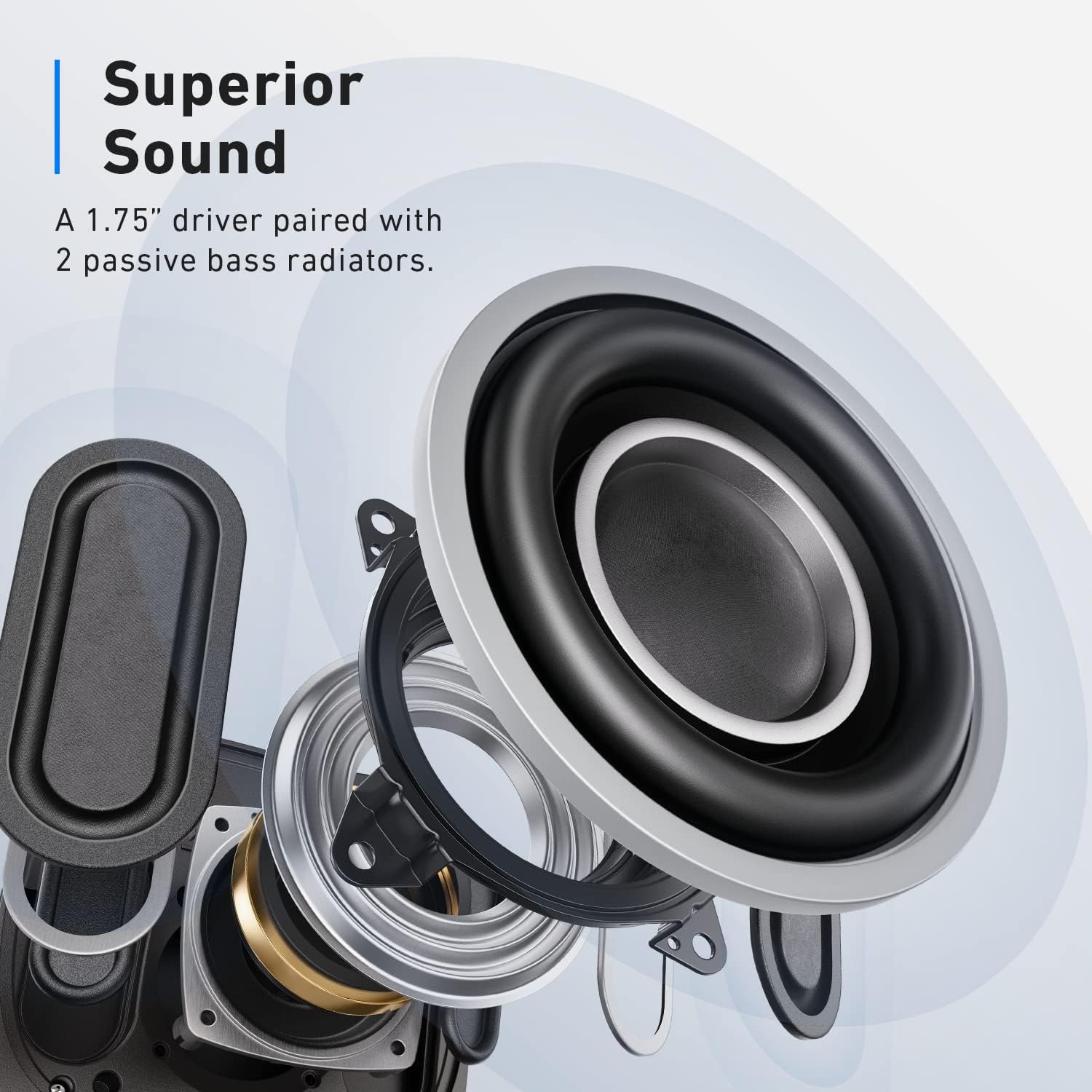 Anker PowerConf S330 USB Conference Speaker for Home Office, Smart Voice Enhancement, Plug and Play, 360° Voice Coverage via 4 Microphones, and Powerful Sound