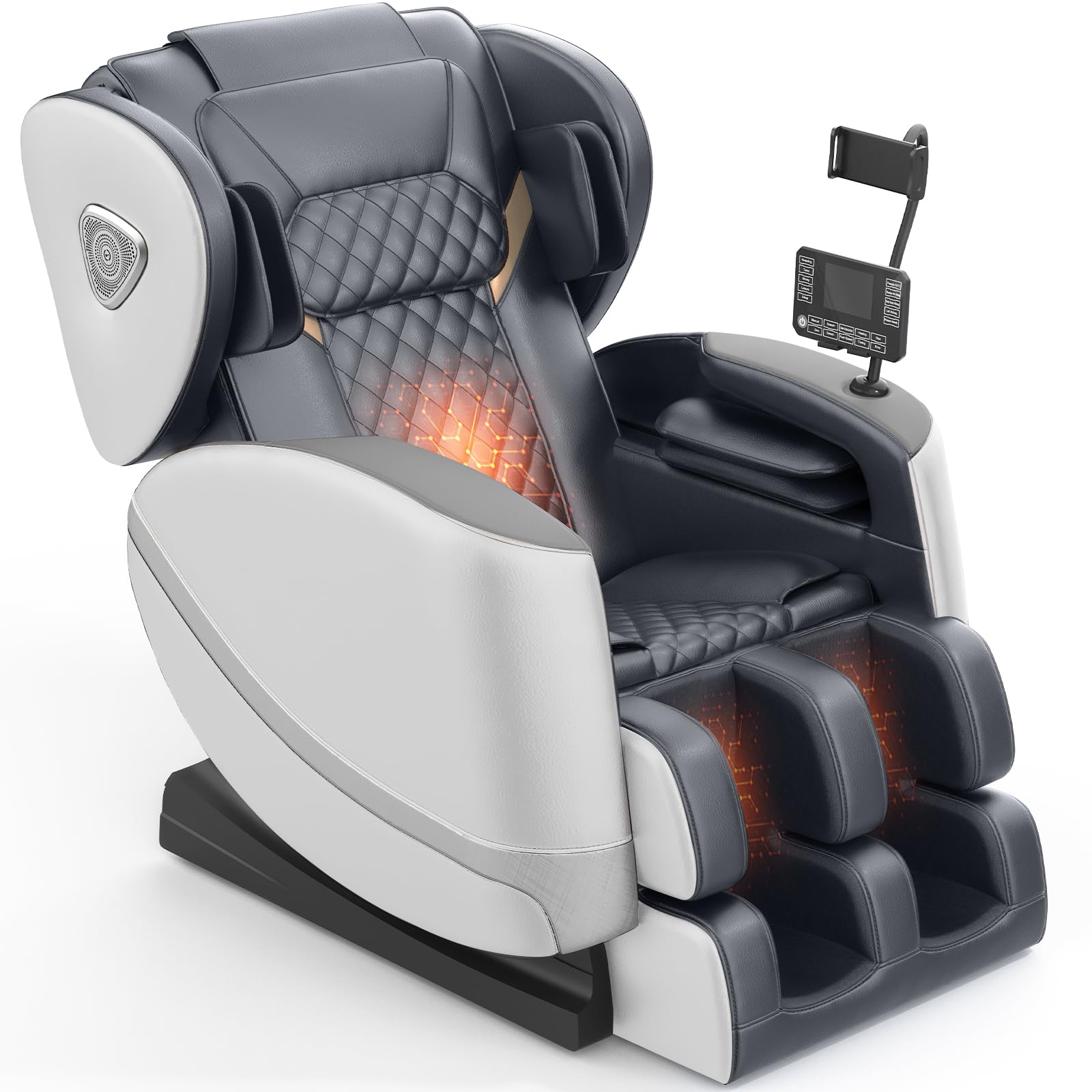 2025 Upgrade Massage Chair, Full Body Massage Chair with 10 Fix Points, Heating, Foot Massage, Auto Modes, Bluetooth Speaker, Touch Screen Controller, Zero Gravity Home Office