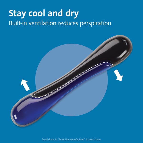 Kensington Keyboard Wrist Rest - Ergonomic duo gel wrist rest, compatible with full length / gaming keyboards for comfort when at computer, laptop, office, PC, home - Red/Black (62398 )