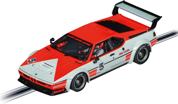Carrera 20032032 Digital 132 BMW M1 Procar Niki Lauda, No.5 Hockenheim, 1979 1:32 Scale Slot Car, With Front, Rear & Brake Lights Suitable For Ages 8 Years+