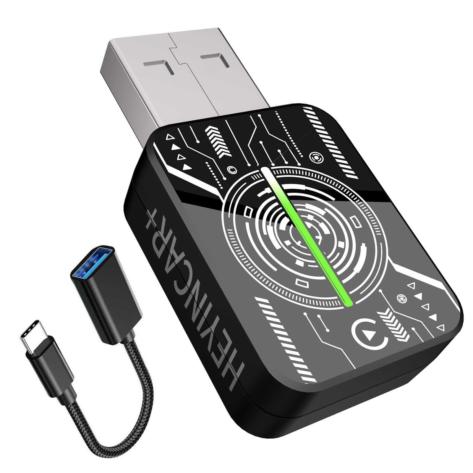 HEYINCAR+ 2025 Wireless CarPlay Adapter UK, Effortlessly Convert Wired to Wireless CarPlay, Compatible with iPhone iOS 10+ & Android Auto, Mini & Stable Car Play Wireless